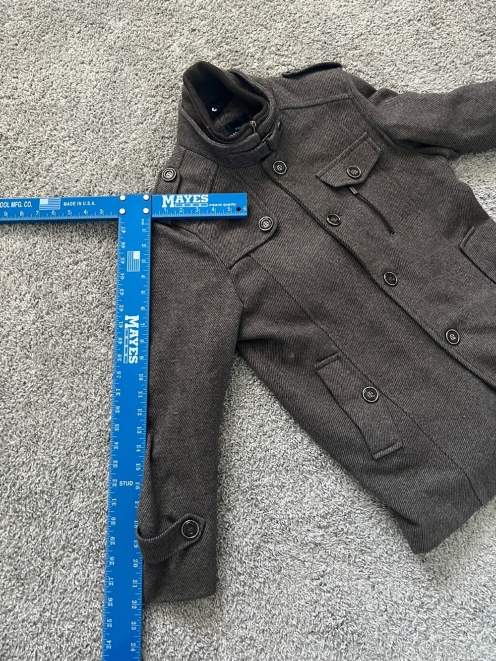 Siqilong Men’s Brown Winter Wool Blend Coat Jacket 170/88A - Size M - Picture 8 of 8